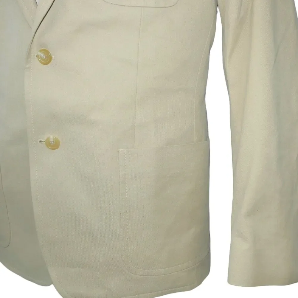 Banana Republic 44R Tailored Fit Tan Color Lined 2 Button Front Pockets Cotton